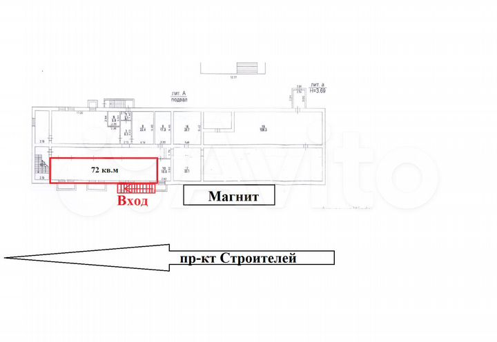 Торговая площадь, 40 м²