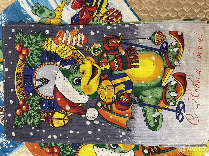 Вафельные полотенца новогодние