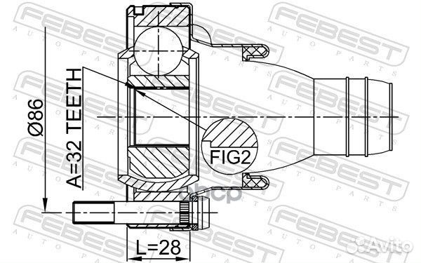 Шрус карданного вала 32x100 (BMW X5 E53 1999-20