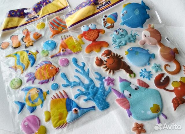 Наклейки объемные Коралловый риф