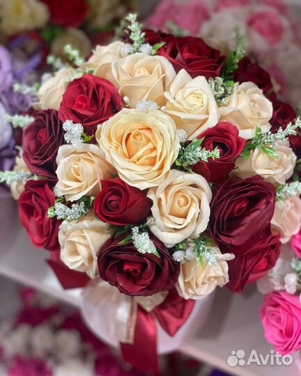 Букеты из мыльных 101 роз подарок 8 марта цветы