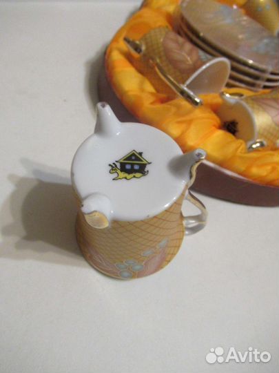 Коф.серв.Fine Porcelain,Japan, 6перс,нов.Зеленогр