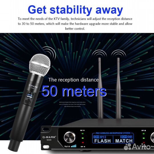 Набор беспрвоодных микрофонов G-Mark G440