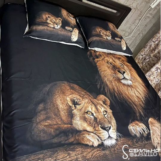 Постельное белье с 3D принтом 2-спальное