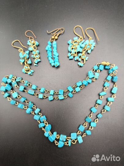 Бусы на пинах серьги СССР