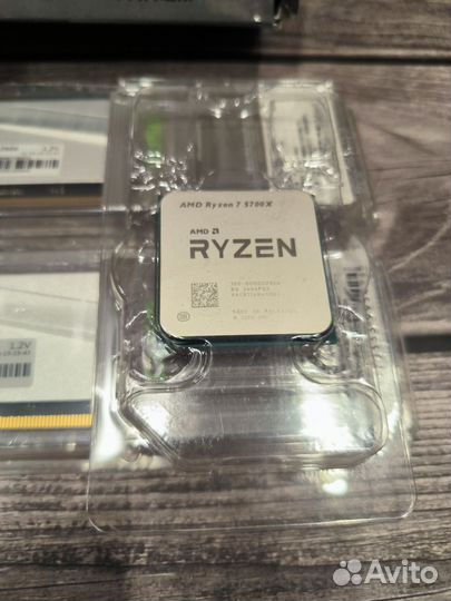 Комплект ryzen 7 5700x,b550m,ddr4 16+16,кулер rgb