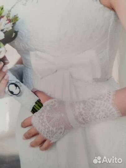 Перчатки свадебные