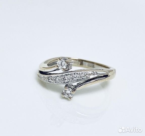 Кольцо из белого золота с бриллиантами 750 проба