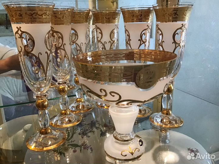 Бокалы Фужеры Рюмки Чехия наборы