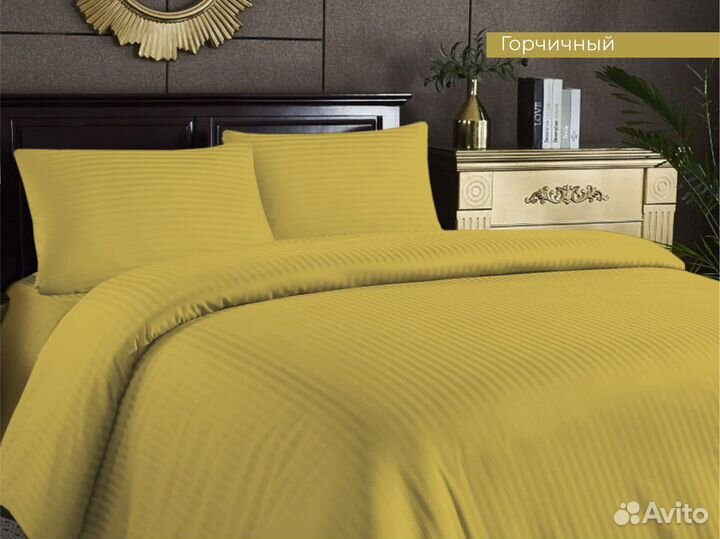 Постельное белье поплин-страйп 1,5сп / 2сп / Евро