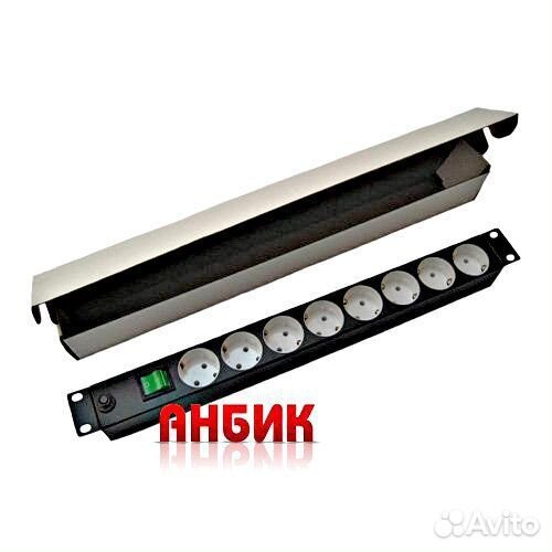 RC19 бр10-008 П Блок розеток 19 дюймов, 220В, 1U