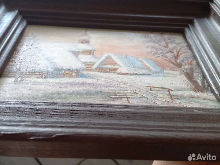 Картина масло карцев 1996г