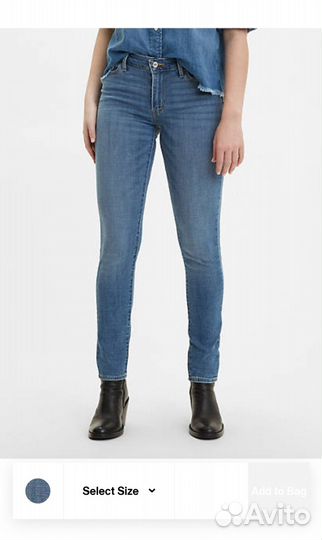 Джинсы оригинал Levi's 711 W30 L34