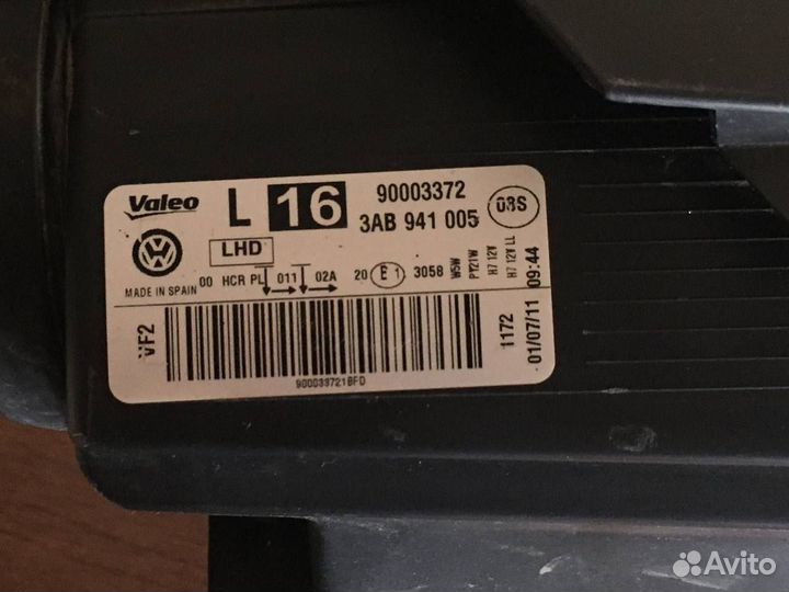 Оригинальная левая фара Volkswagen Passat B7