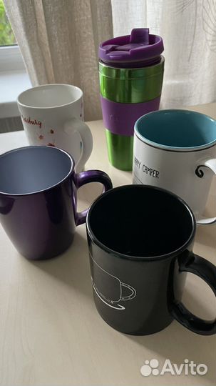 Чашки, термокружка, бутылка для воды
