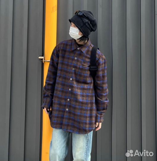 Мегаплотная рубашка дизайнерская Овершот Оверсайз