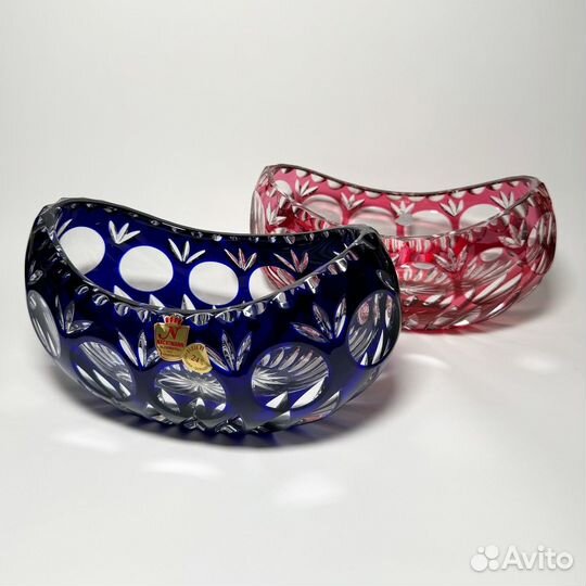 Ладья конфетница синяя розовая Nachtmann Bamberg