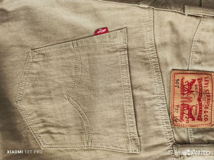 Мужские джинсы levis 501W32L30.сша