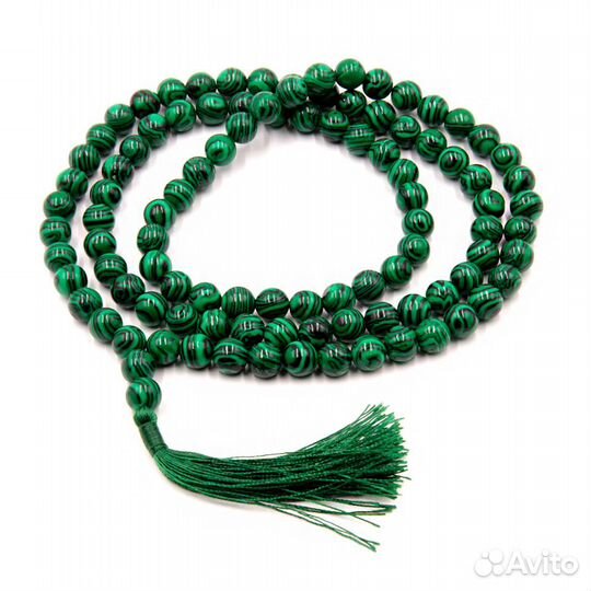 Традиционные Четки - Амулет из камня Малахит ru*20