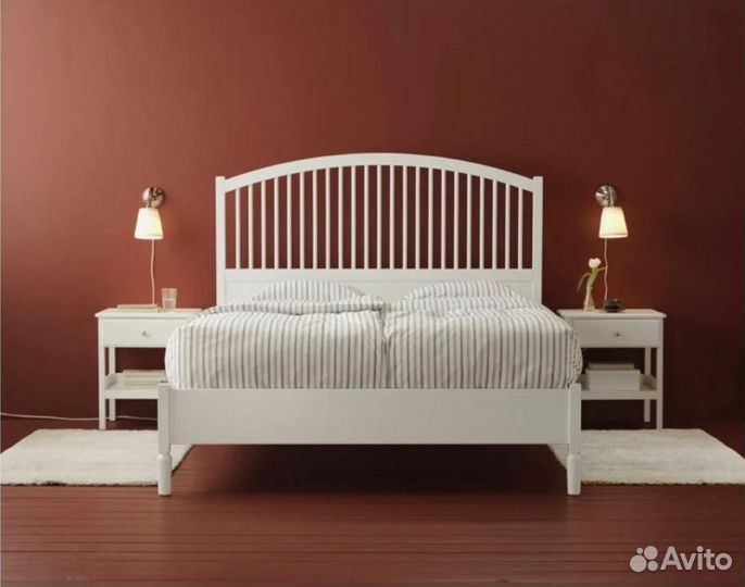 Тумба прикроватная икеа тисседаль, цвет: белый