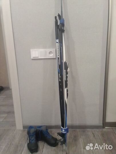 Детские лыжи, Nordway и ботинки 33 размер