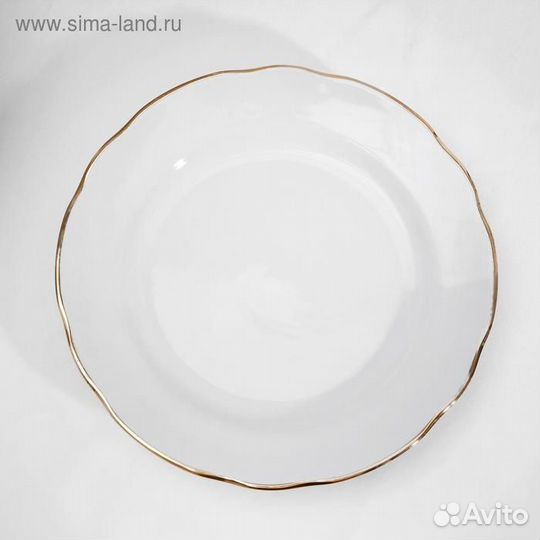 Набор тарелок с золотой отводкой, 24 шт