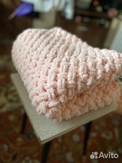 Плед детский вязаный ручная работа