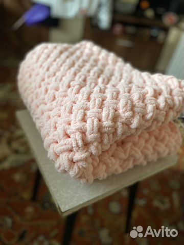 Плед детский вязаный ручная работа