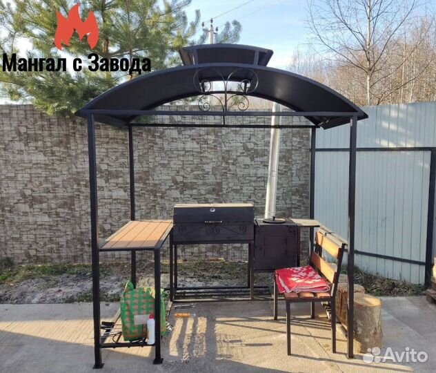 Мангал с крышей