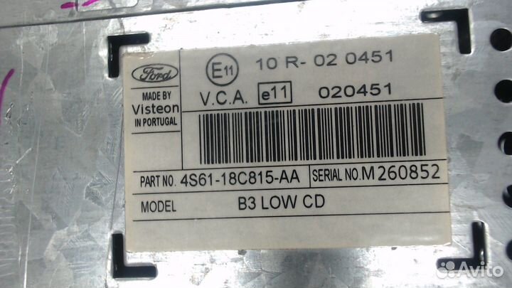 Магнитола Ford Mondeo 3, 2001