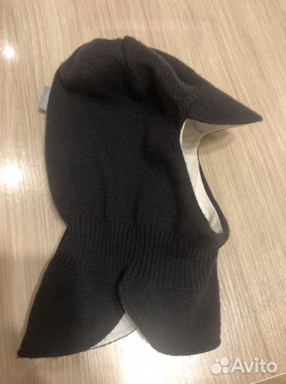 Шапка шлем с козырьком huppa s серый