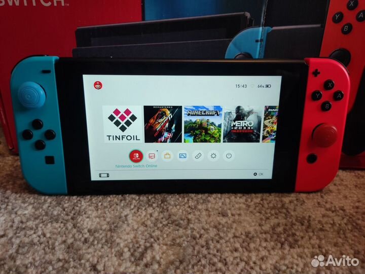 Прошитая Nintendo Switch V2 160Gb+аксессуары