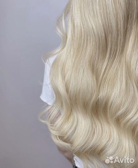 Волосы для наращивания блонд Премиум