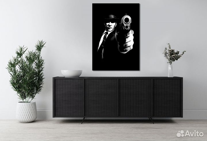 Криминал пушка в руках картина 40х60