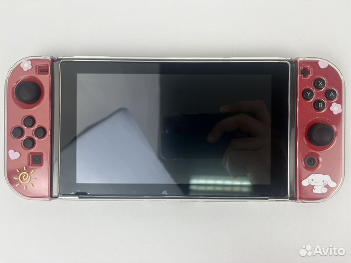 Чехол для Nintendo Switch - Прозрачный (Сердечки)