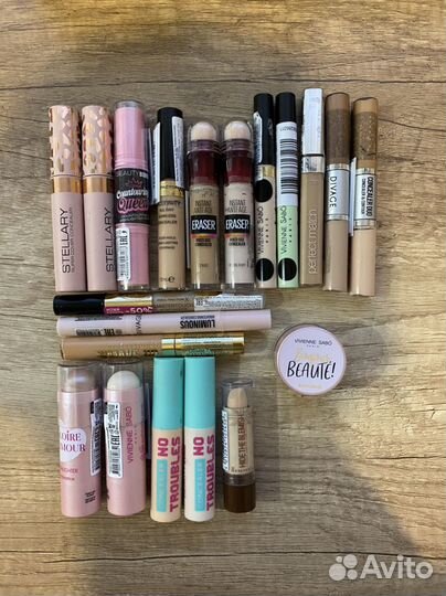 Тональный крем, пудра, консилер, хайлайтер