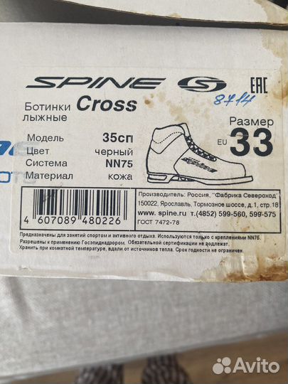 Лыжные ботинки spine