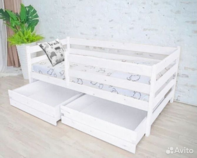 Кроватка берёза софа эко высокий борт для малыша