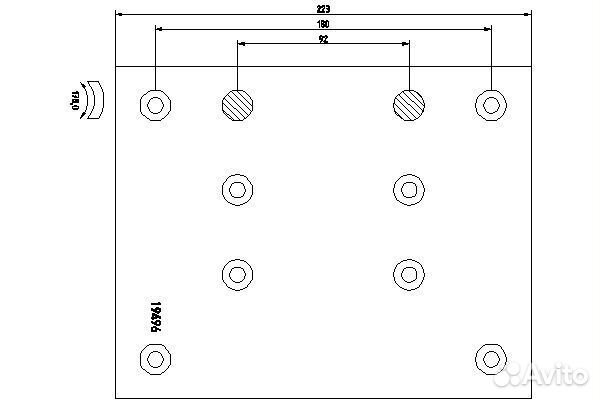 Накладки тормозные зад.маз 5440-3502105 410х223DON