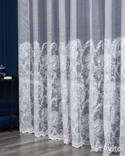 Тюль элиза готовый на окна пошив