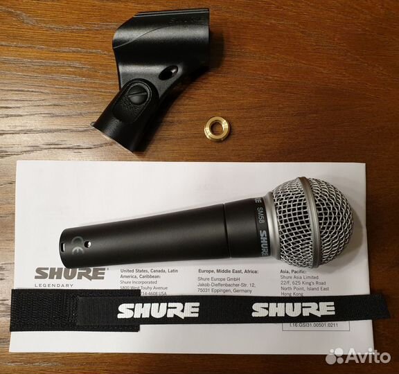 Микрофон динамический shure sm58