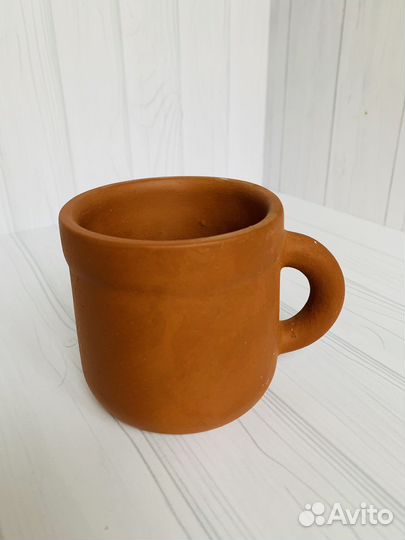 Кружка для напитков из красной глины