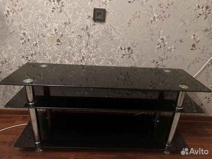 Стеклянная тумба под тв телевизор