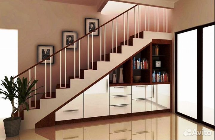 Шкаф под лестницу на заказ