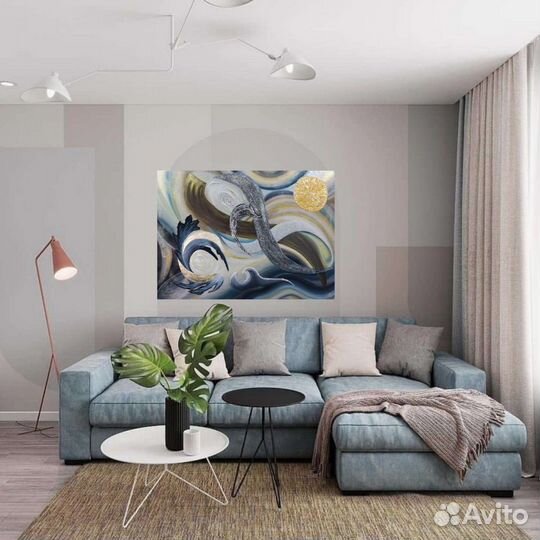 Абстракция Картина с горным хрусталем