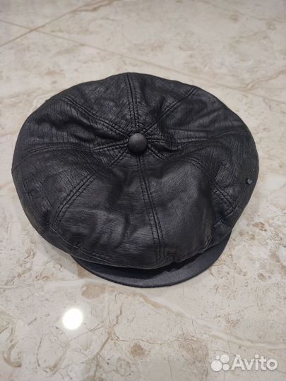 Натур.кожаная кепка
