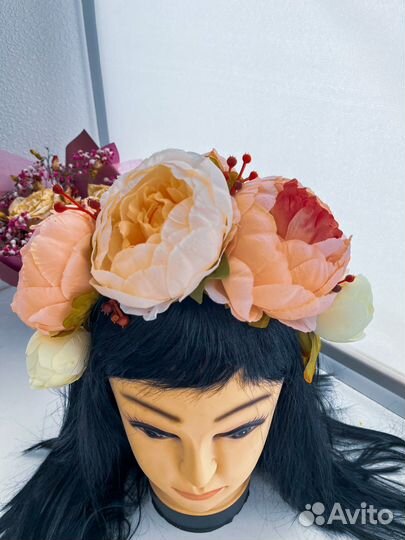 Ободок с цветами