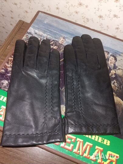 Мужские кожаные перчатки 9.5 размер зимние