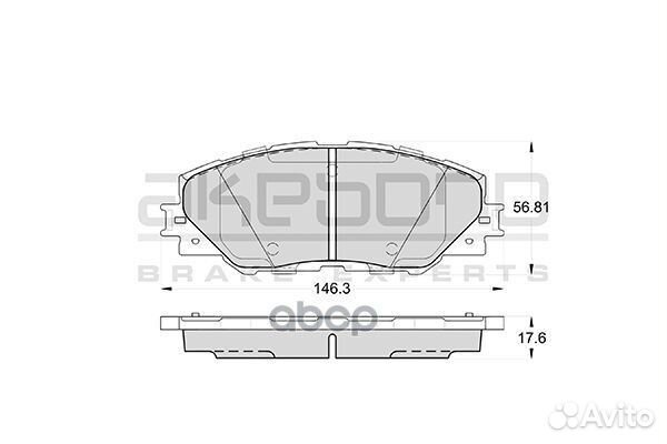 Колодки тормозные дисковые передние toyota RAV