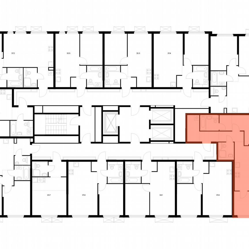 2-к. квартира, 65 м², 5/25 эт.